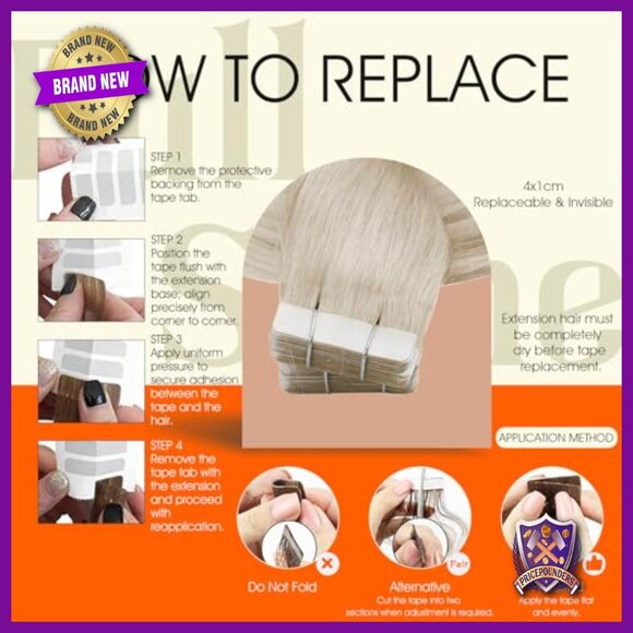 18 Inch Tape In Human Hair Extensions 50g Remy Hair Seamless Weft main image 6
